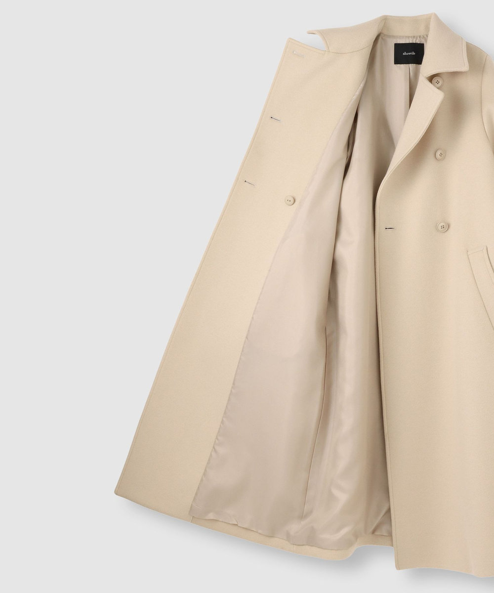 allureville スプリットラグランロングコート ベージュ (11)