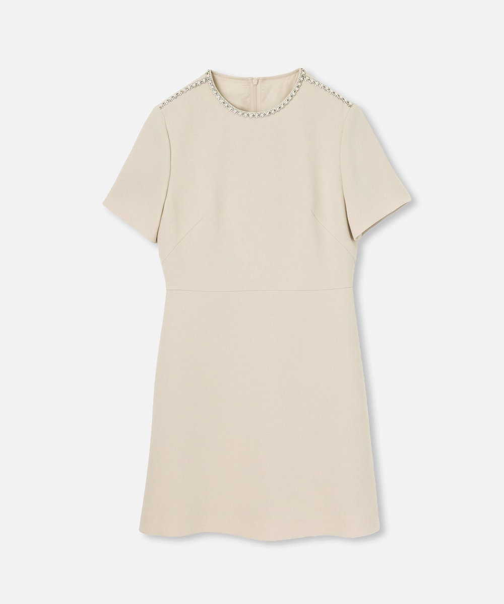 LOULOU WILLOUGHBY 【LOULOU WILLOUGHBY】ビジューミニワンピース ベージュ (11)