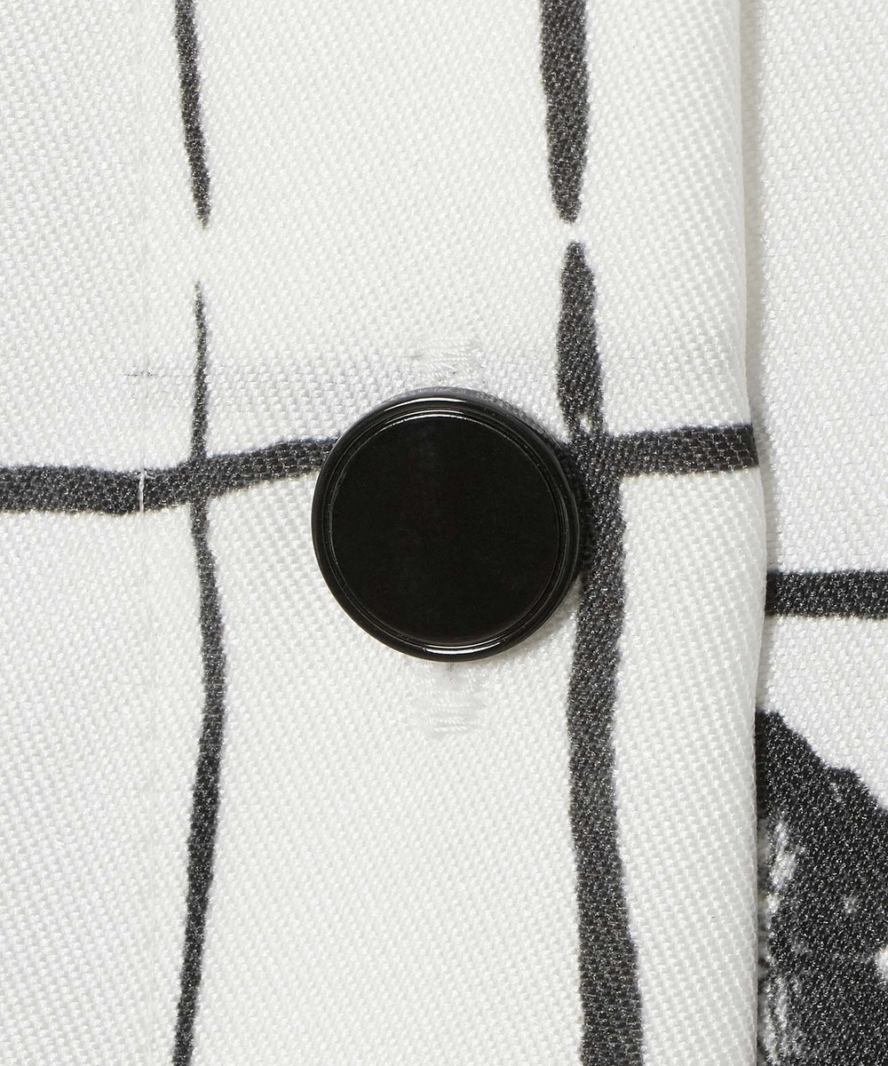 LOULOU WILLOUGHBY 【LOULOU WILLOUGHBY】SILK COフラワーチェックシャツブラウス ホワイト系 (08)