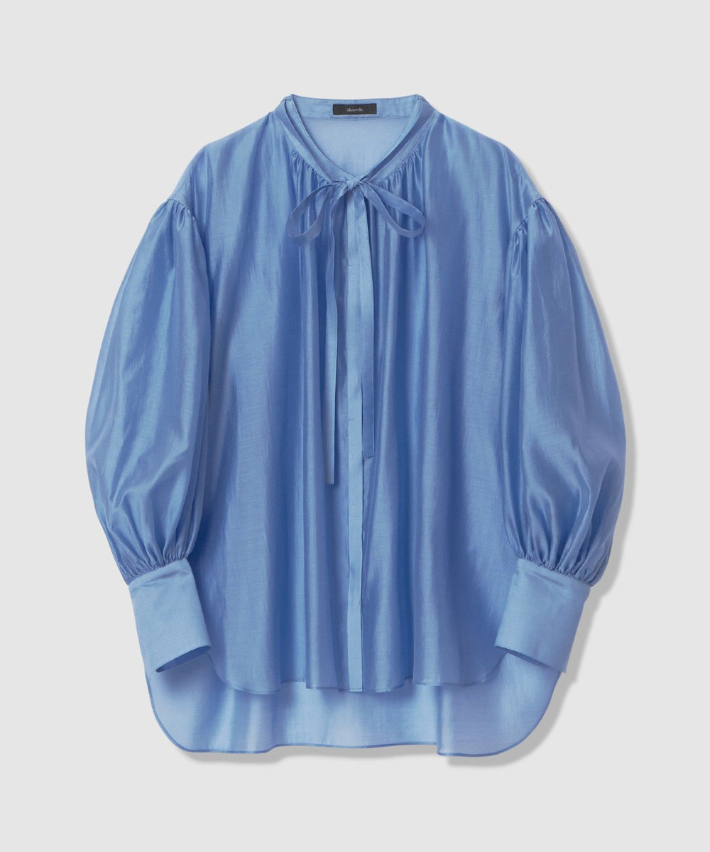 allureville スリーブコンシャスブラウス サックス (63)