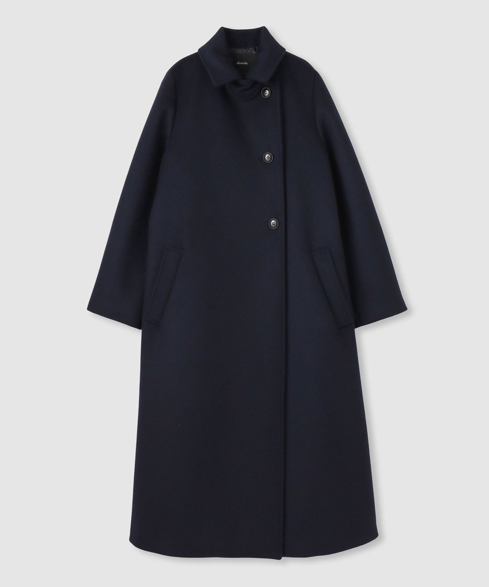 allureville スプリットラグランロングコート ネイビー (65)