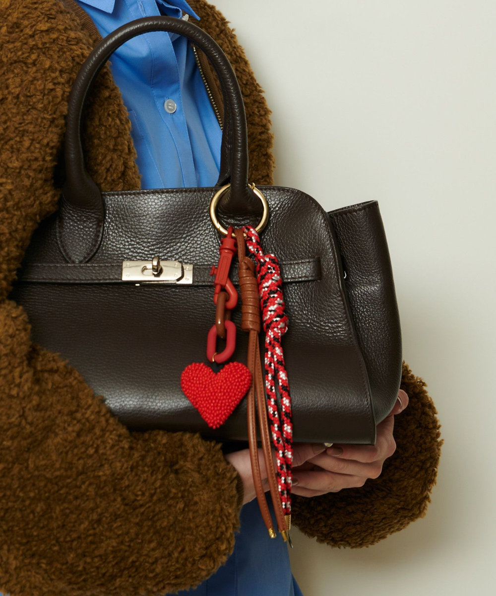 buying 【VIA MAIL BAG (ヴィア メイル バッグ)】HEART CHARM レッド系 (46)