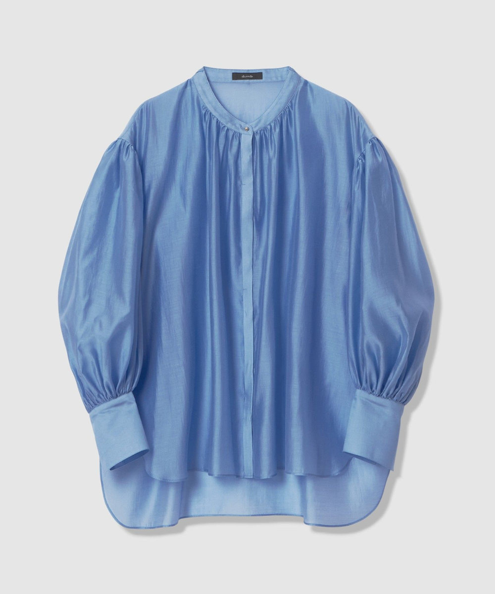 allureville スリーブコンシャスブラウス サックス (63)