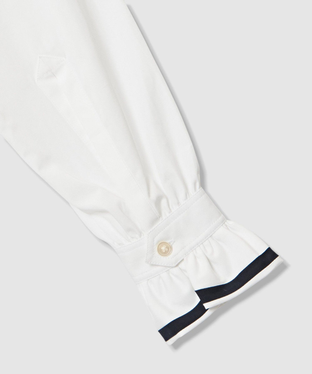 buying 【sebline(セブリン)】STANDNECK FRILL BLOUSE ホワイト (01)