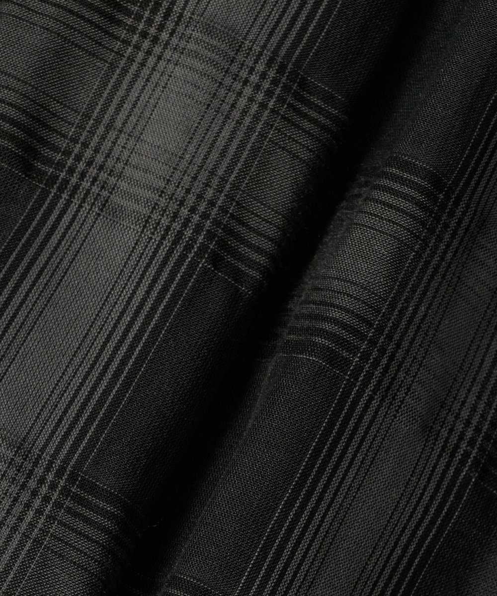 allureville シアーチェックシャツ ブラック系 (98)