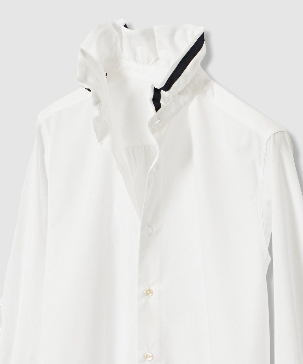 buying 【sebline(セブリン)】STANDNECK FRILL BLOUSE ホワイト (01)