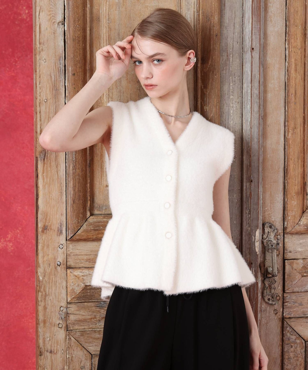 フェザーペプラムジレ|allureville OFFICIAL SITE / ONLINE SHOP