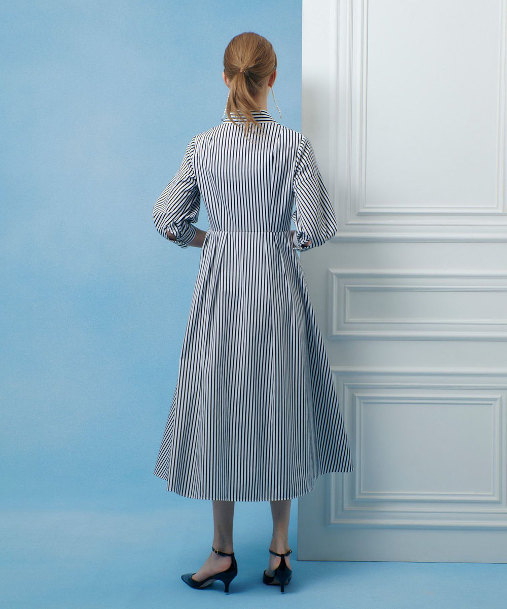 LOULOU WILLOUGHBY 【LOULOU WILLOUGHBY】タックパフシャツワンピース ブラック系 (98)