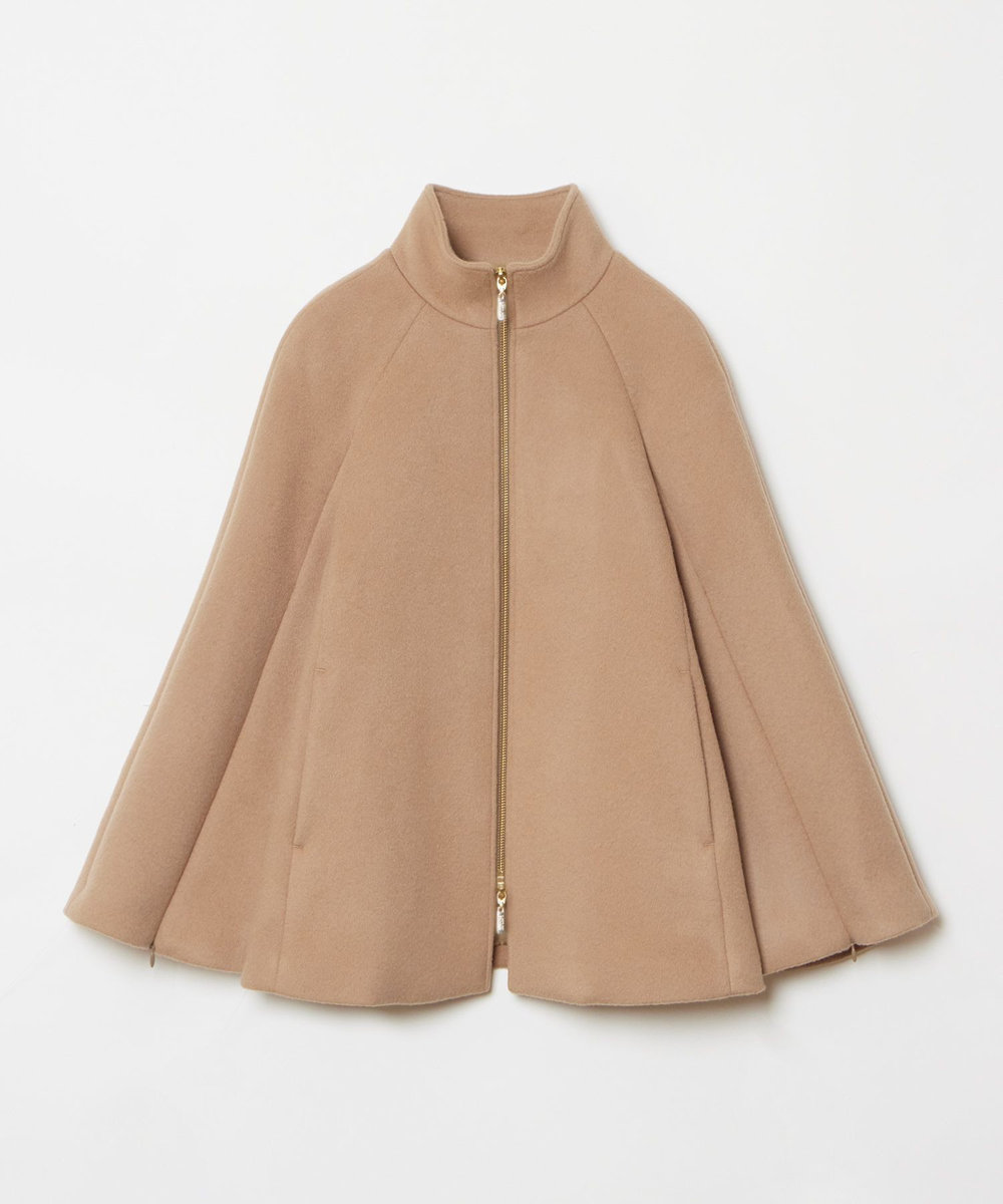 LOULOU WILLOUGHBY 【LOULOU WILLOUGHBY】シャルムビーバーケープ風コート キャメル (84)