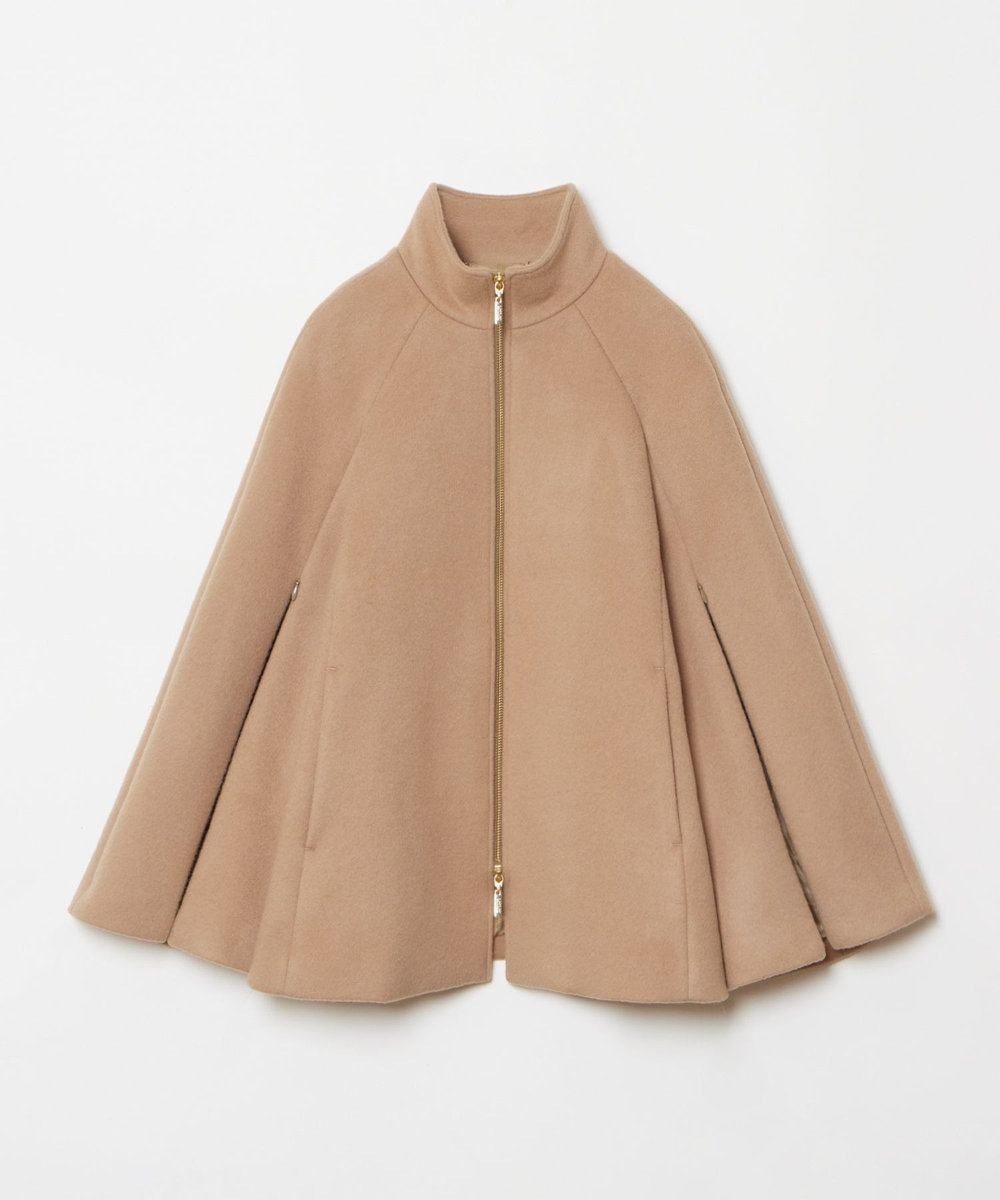 LOULOU WILLOUGHBY 【LOULOU WILLOUGHBY】シャルムビーバーケープ風コート キャメル (84)