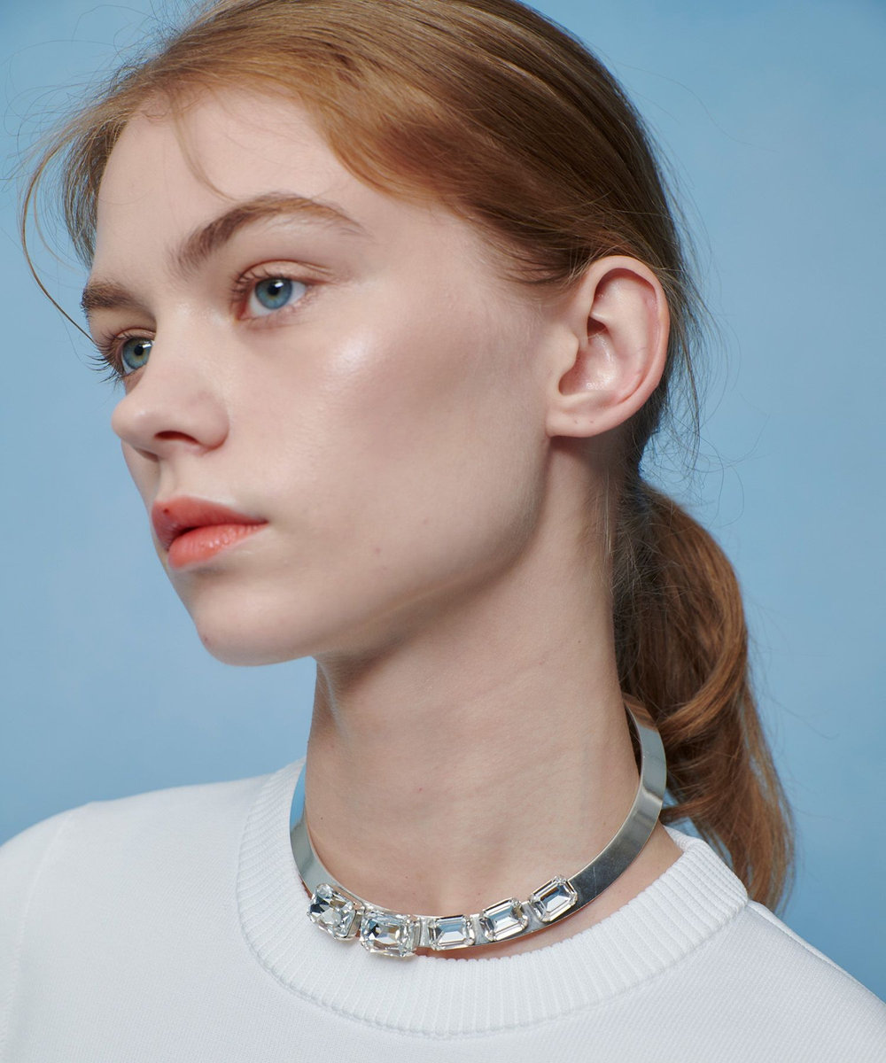 buying 【PERRINE TAVERNITI(ペリーヌ タヴェルニティ)】MONTEBELLO CRYSTAL CHOKER シルバー系 (89)