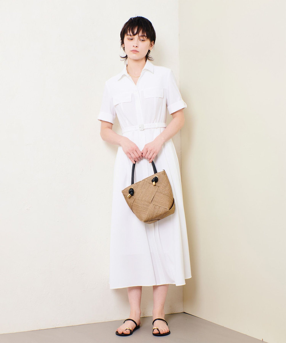 allureville サッカースキッパーターンバックワンピース オフホワイト (02)