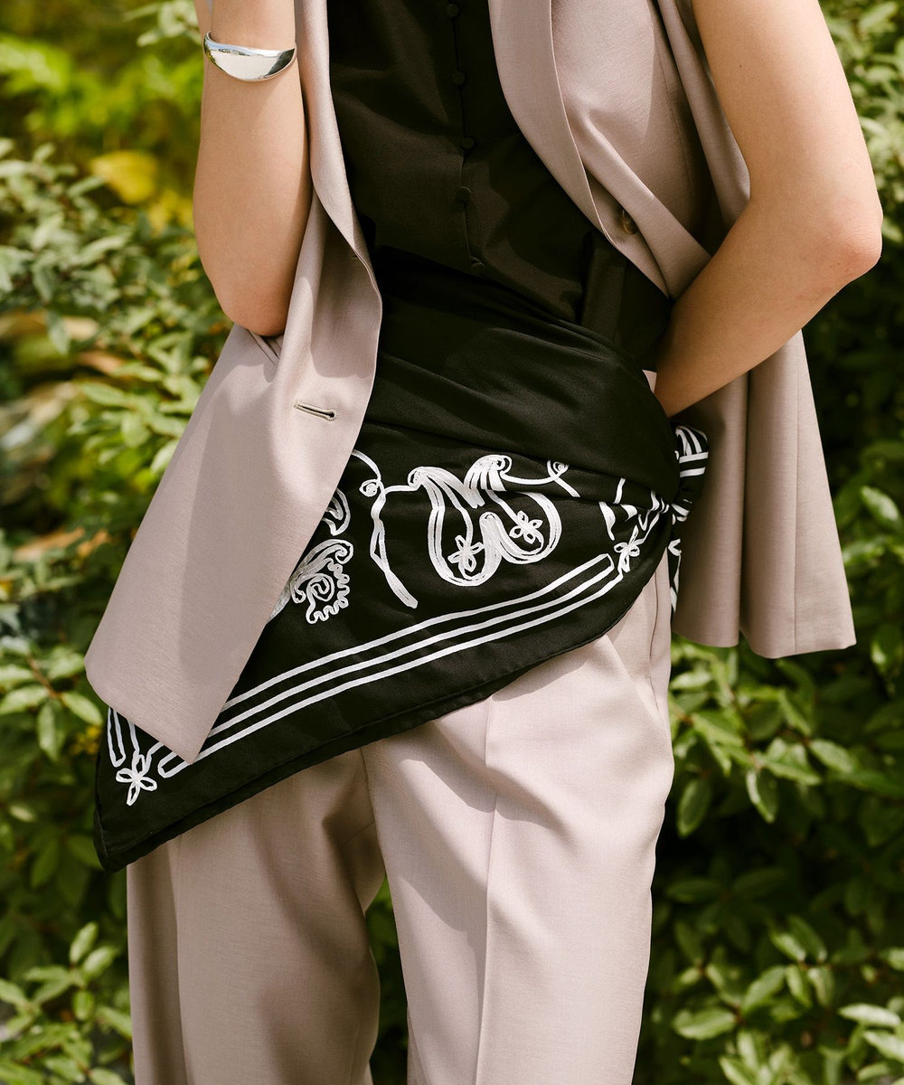 A SAUCE MELER(アソースメレ)】テープエンブロイダリーバンダナ