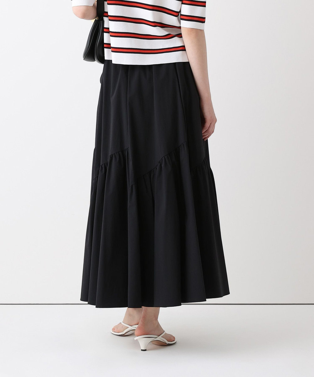 allureville ◇バイヤス切替ギャザースカート ブラック (95)