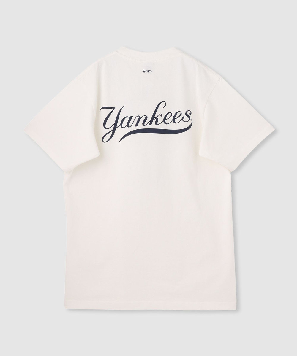 buying 【SPORTY&RICH(スポーティーアンドリッチ)】YANKEES CURVE T-SHIRT ホワイト (01)