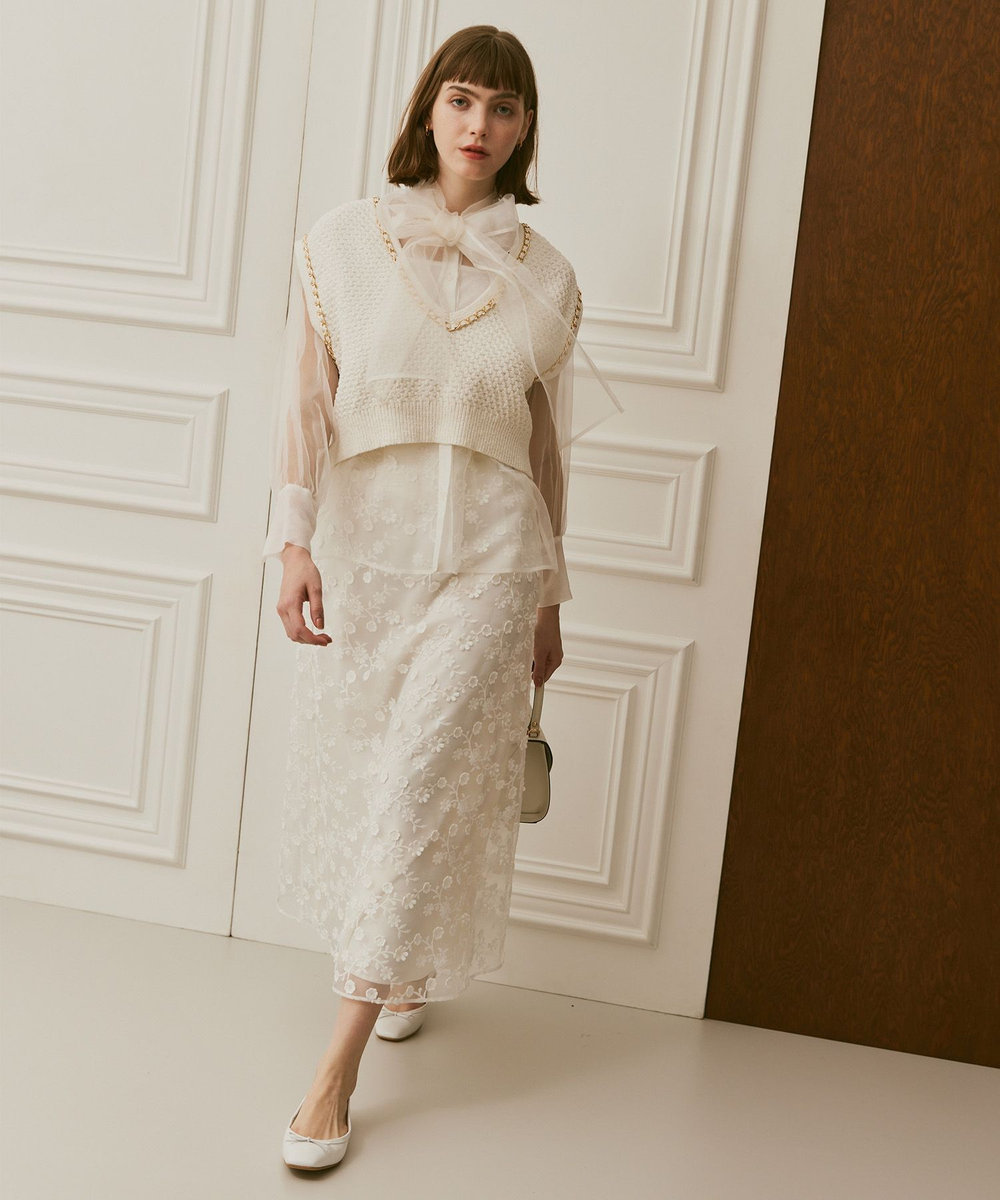 LOULOU WILLOUGHBY】オーガン刺繍スカート|allureville OFFICIAL SITE