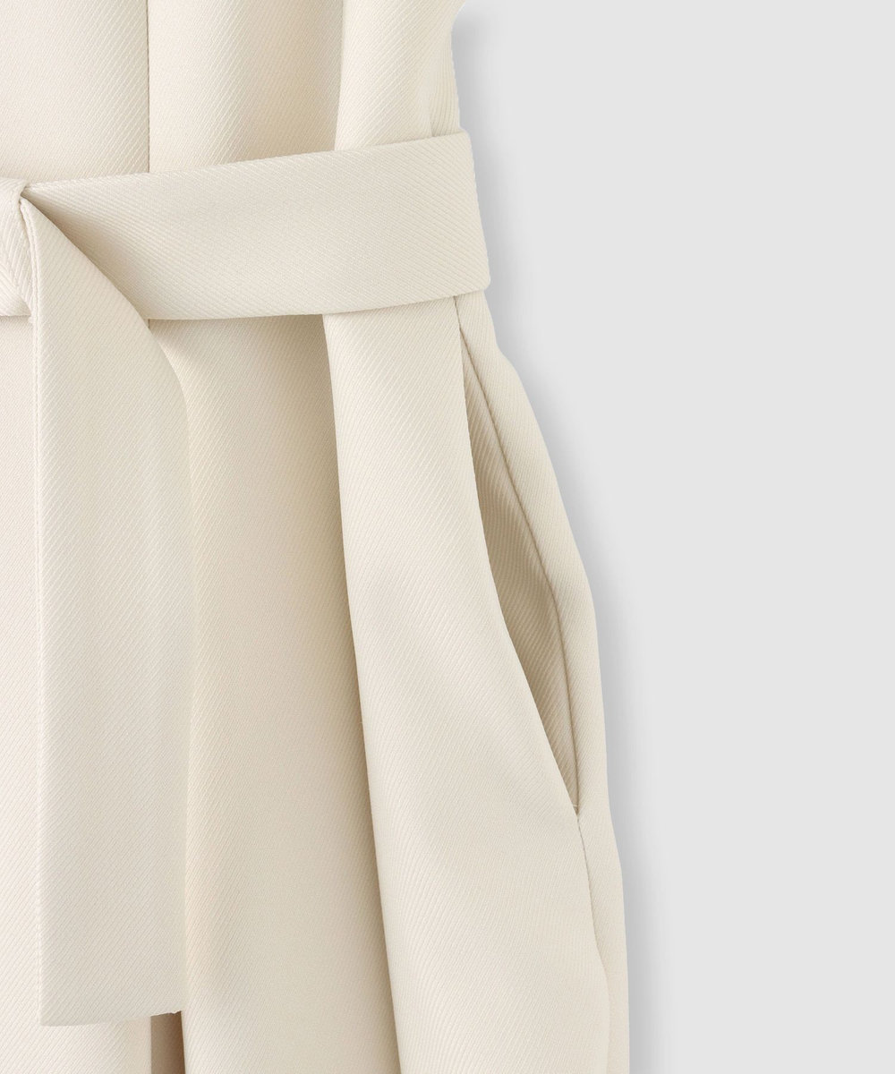 LOULOU WILLOUGHBY 【LOULOU WILLOUGHBY】ポリツイルジャンパーワンピース アイボリー (04)