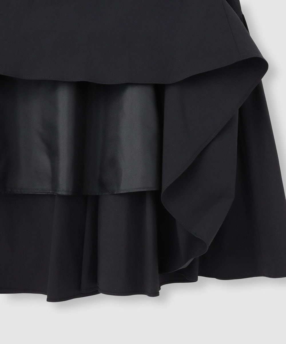 allureville ◇バイヤス切替ギャザースカート ブラック (95)