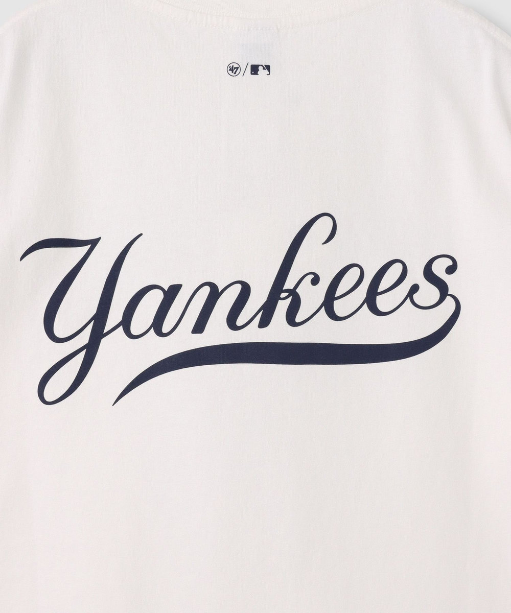 buying 【SPORTY&RICH(スポーティーアンドリッチ)】YANKEES CURVE T-SHIRT ホワイト (01)