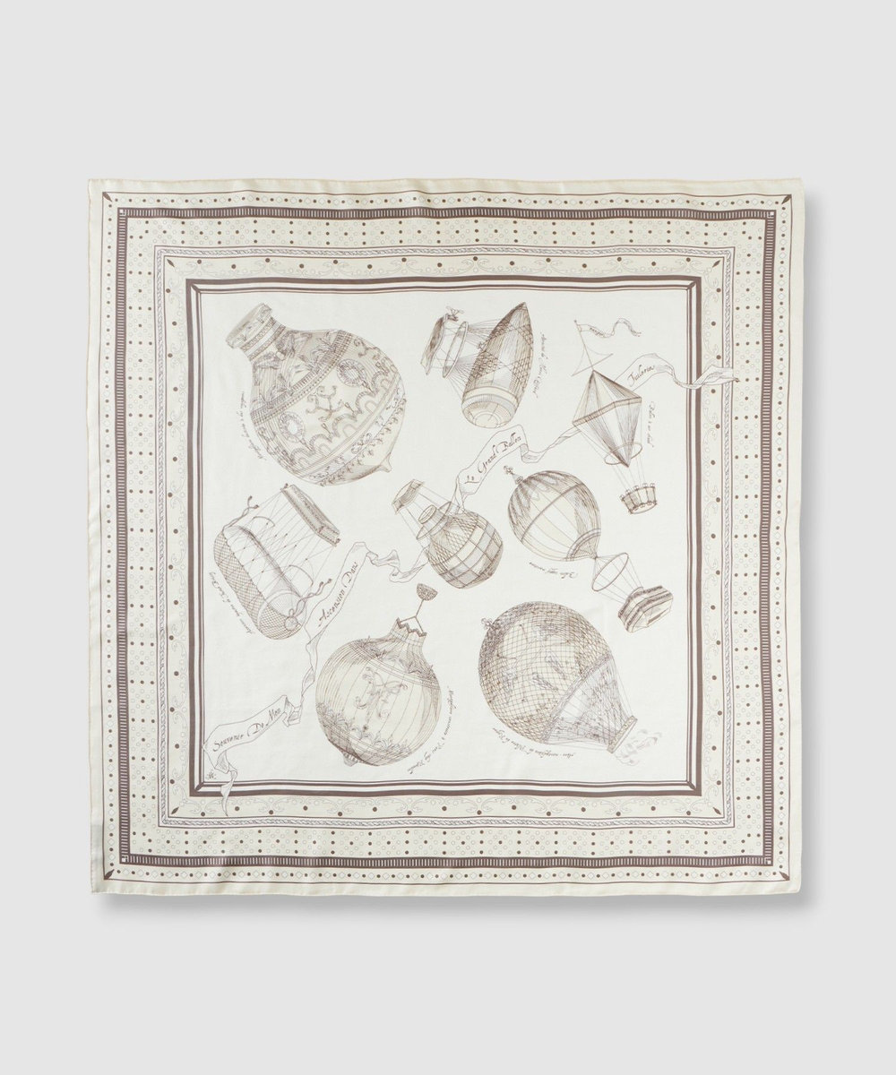 buying 【manipuri(マニプリ)】88×88 SILK SCARF アイボリー (04)