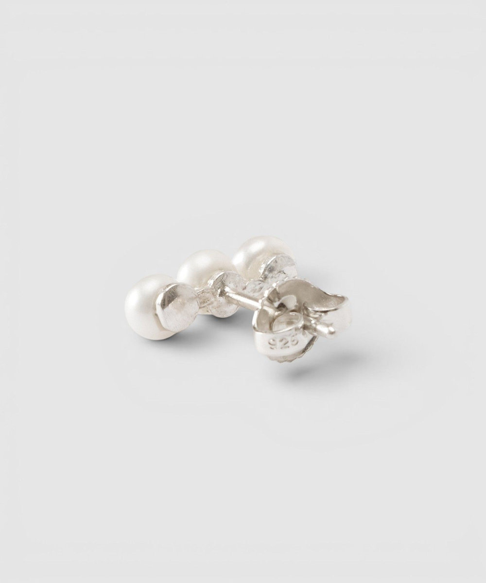 buying 【MOUNIR(ムニール)】3 PEARL STUDS PIERCE シルバー系 (89)
