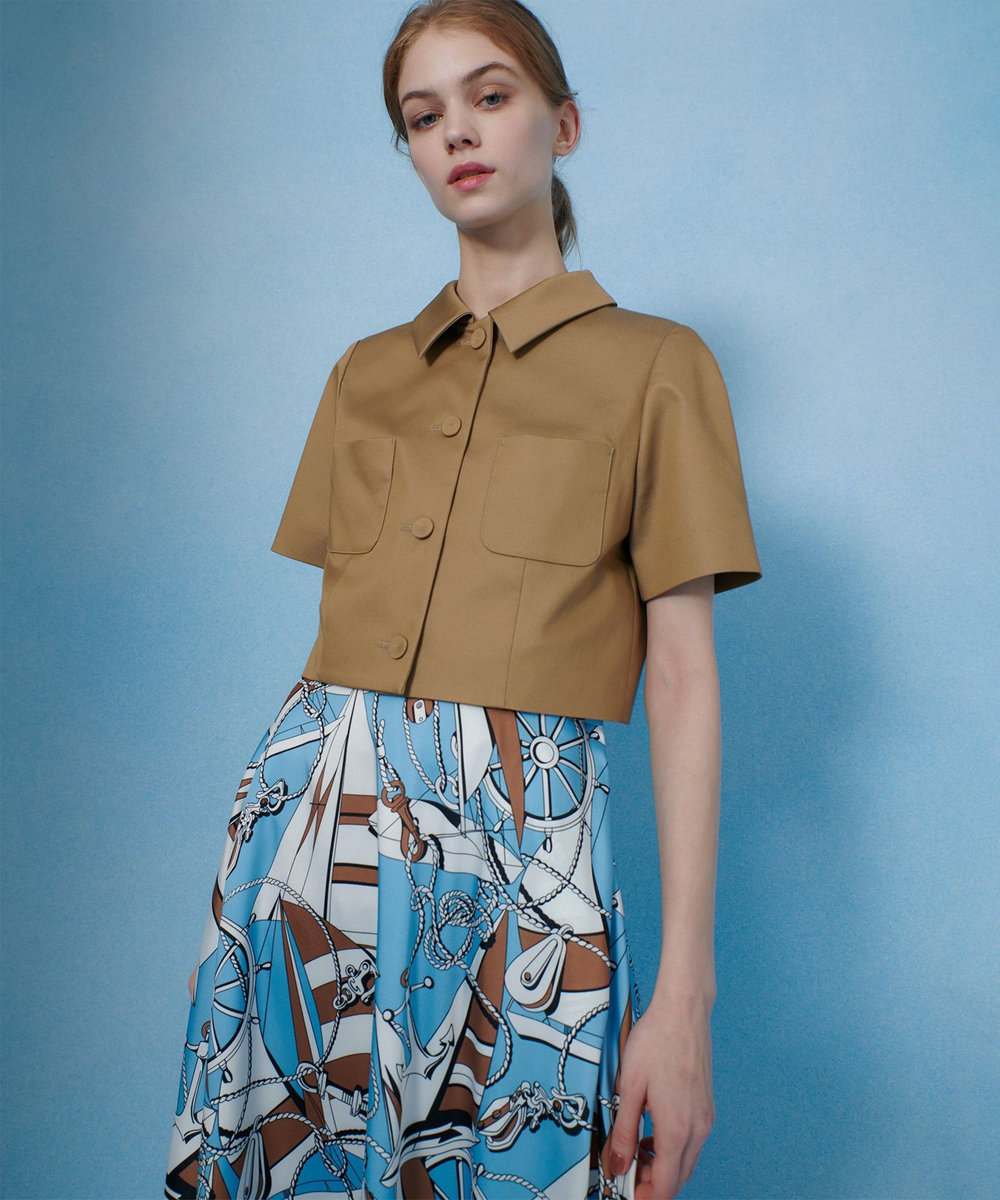 LOULOU WILLOUGHBY】シャンブレー半袖ジャケット|allureville OFFICIAL