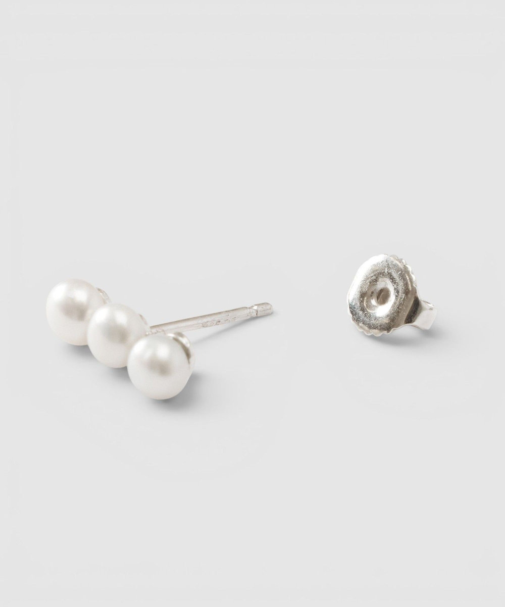 buying 【MOUNIR(ムニール)】3 PEARL STUDS PIERCE シルバー系 (89)