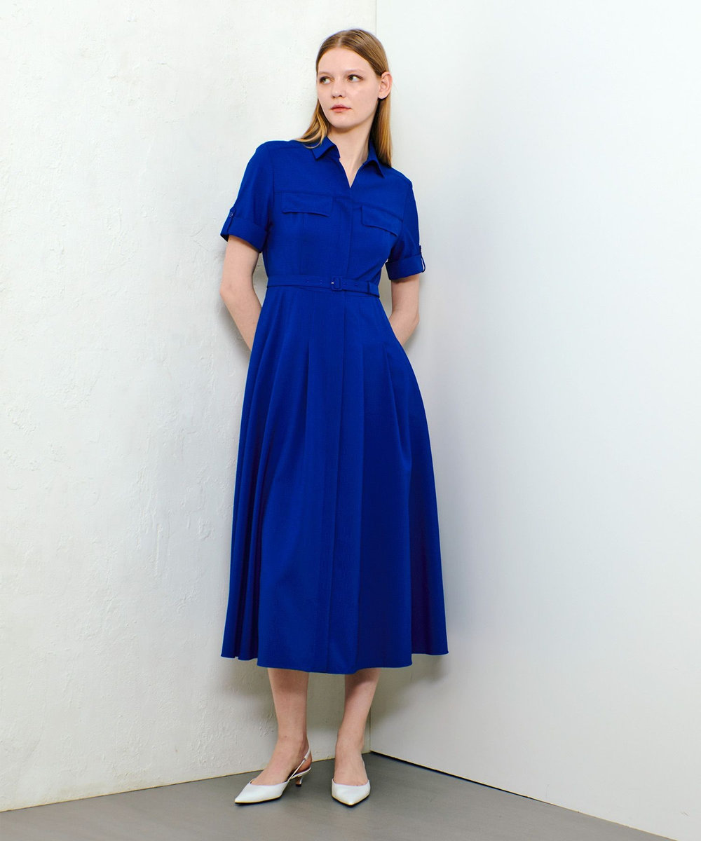 allureville サッカースキッパーターンバックワンピース ブルー (61)