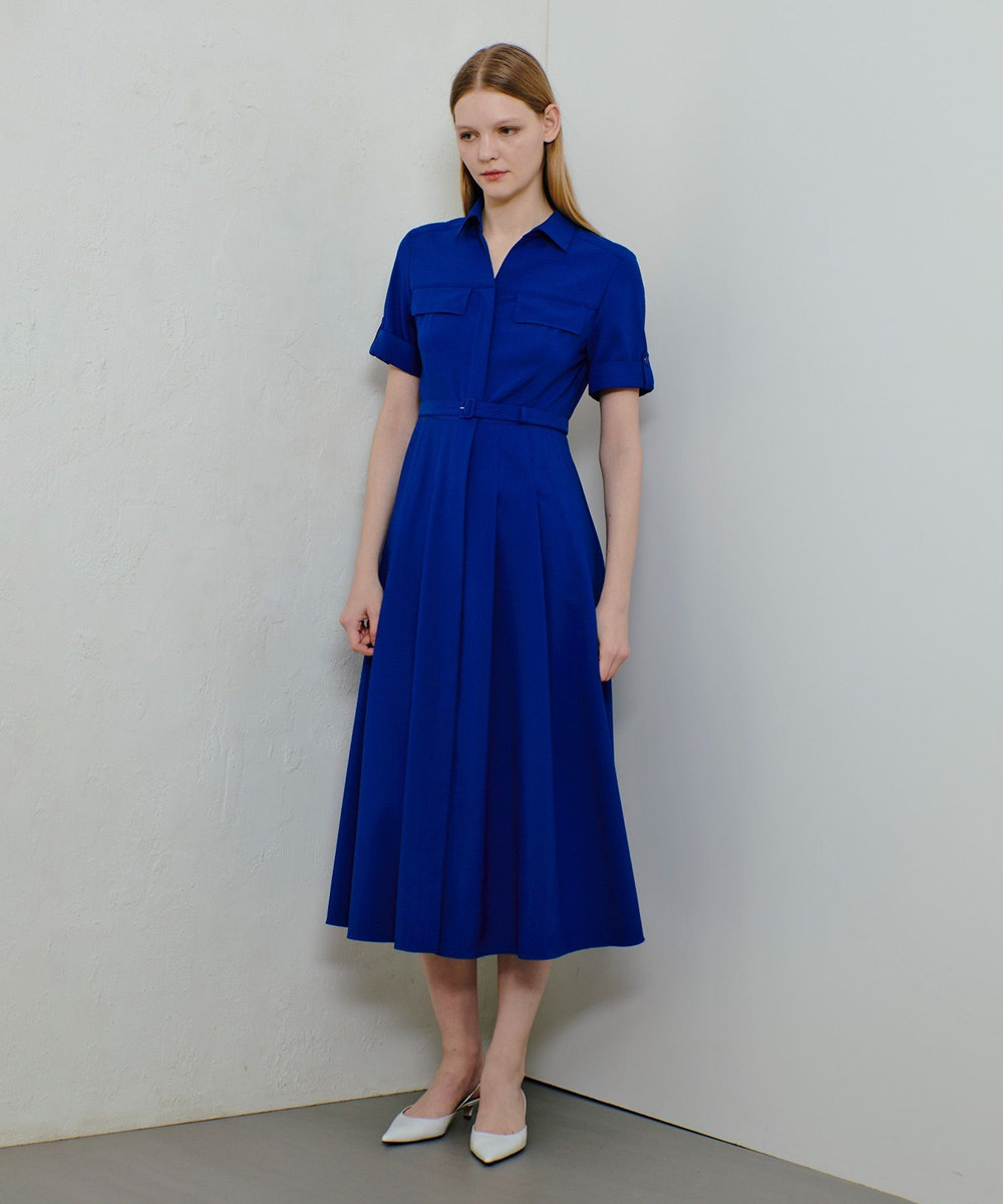 allureville サッカースキッパーターンバックワンピース ブルー (61)