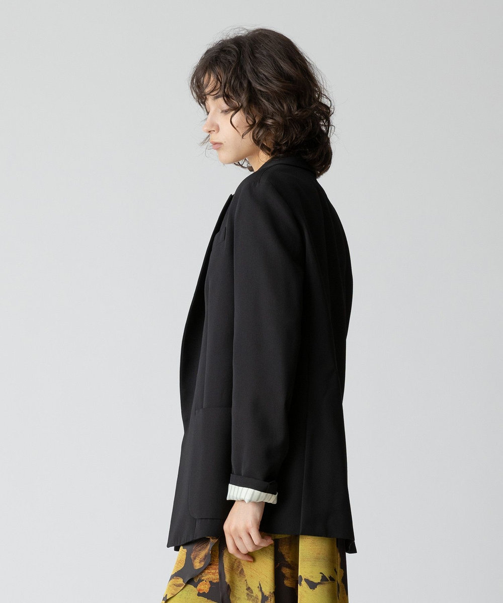 allureville ウールボタンレスジャケット ブラック (95)