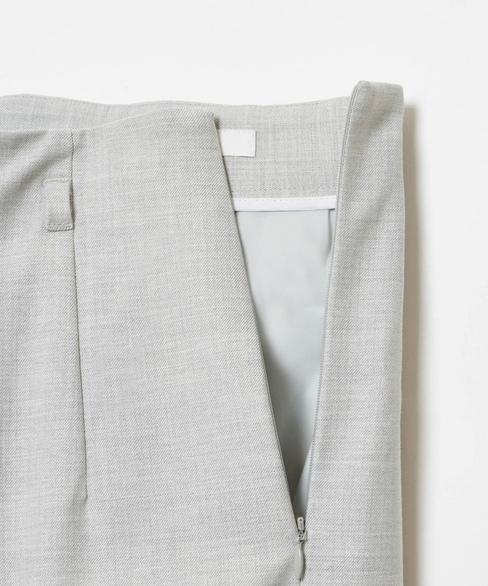 allureville ポリエステル/Wストレッチタックパンツ ライトグレー (91)