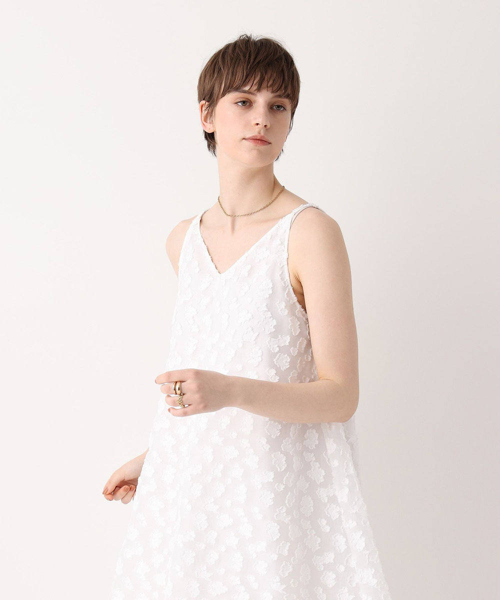 allureville 【ATELIER Line】カットジャカードＶネックワンピース オフホワイト (02)