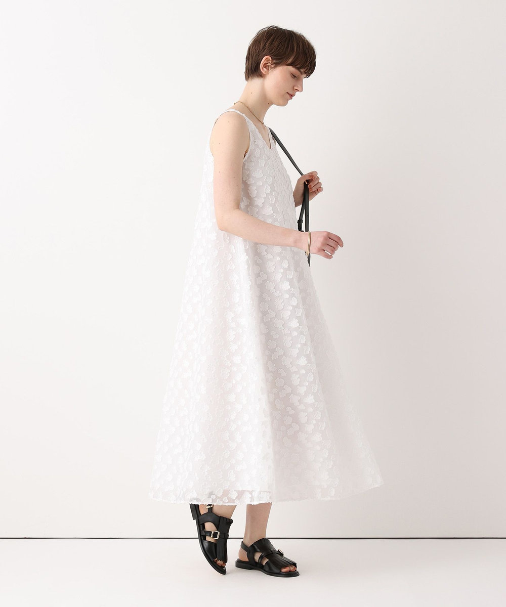 allureville 【ATELIER Line】カットジャカードＶネックワンピース オフホワイト (02)