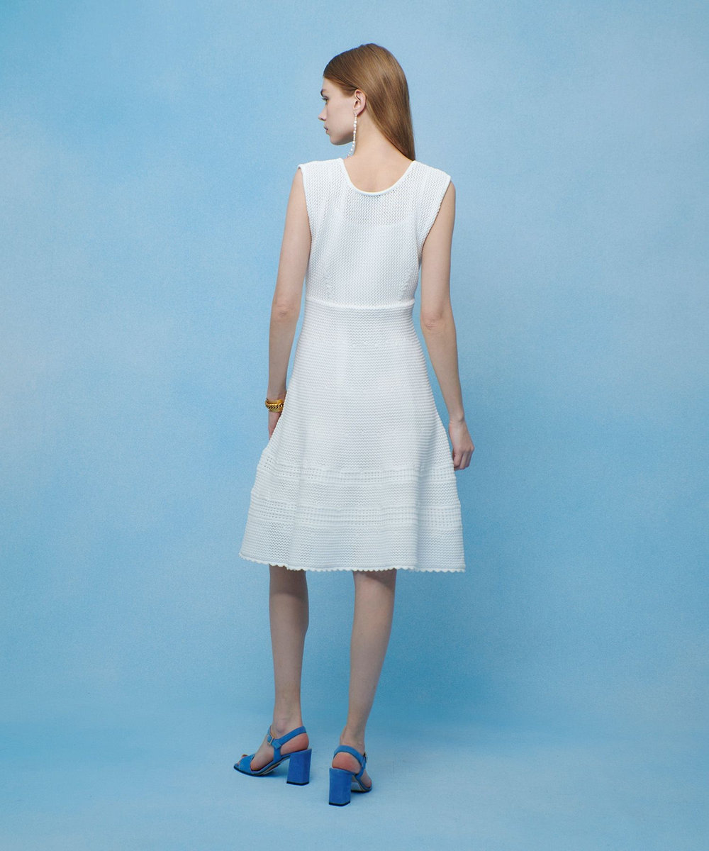 LOULOU WILLOUGHBY メッシュクロッシェミニワンピース オフホワイト (02)