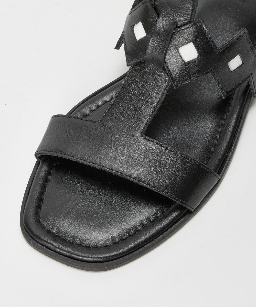 buying 【DI GAIA(ディガイア)】JANE FLAT SANDAL ブラック系 (98)