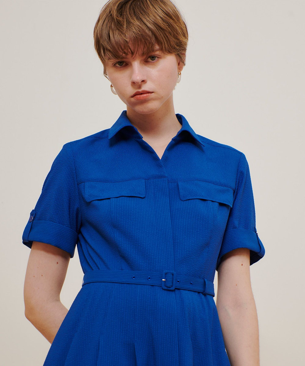 allureville サッカースキッパーターンバックワンピース ブルー (61)