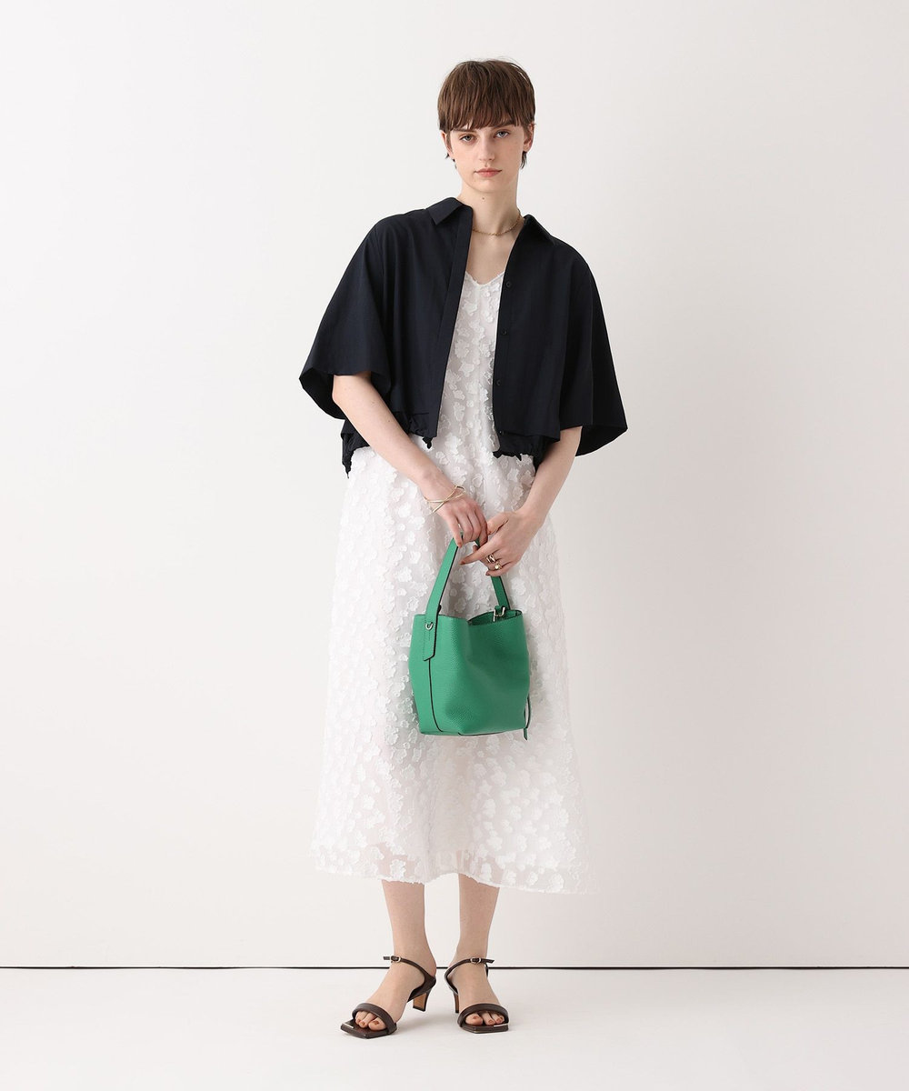 allureville 【ATELIER Line】カットジャカードＶネックワンピース オフホワイト (02)
