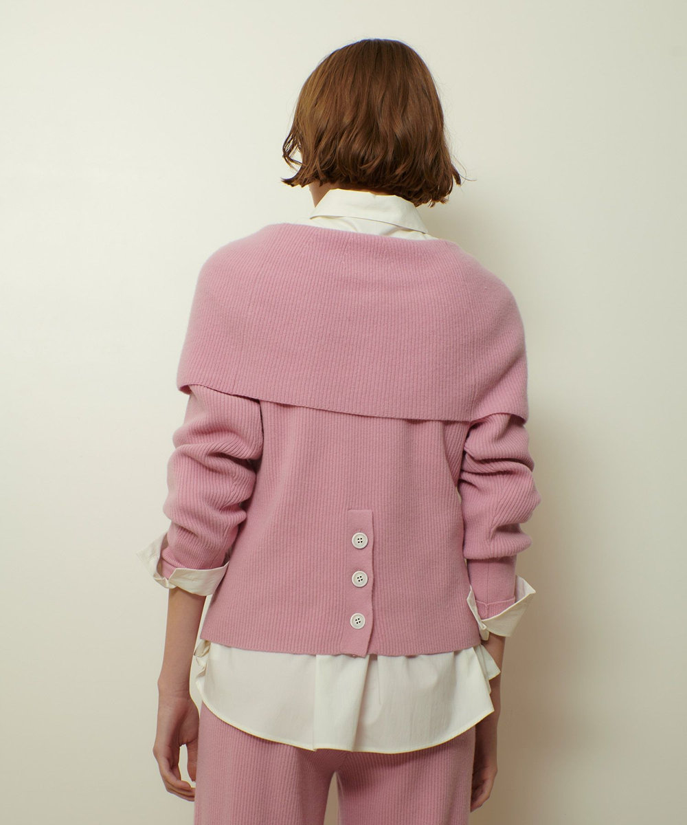 allureville ビッグカラー2WAYネックプルオーバー ライトピンク (42)