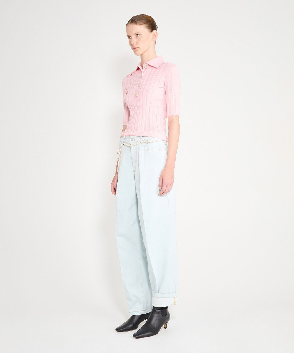 buying 【NACKIYE(ナキエ)】 SUGARMAN KNIT POLO ライトピンク (42)