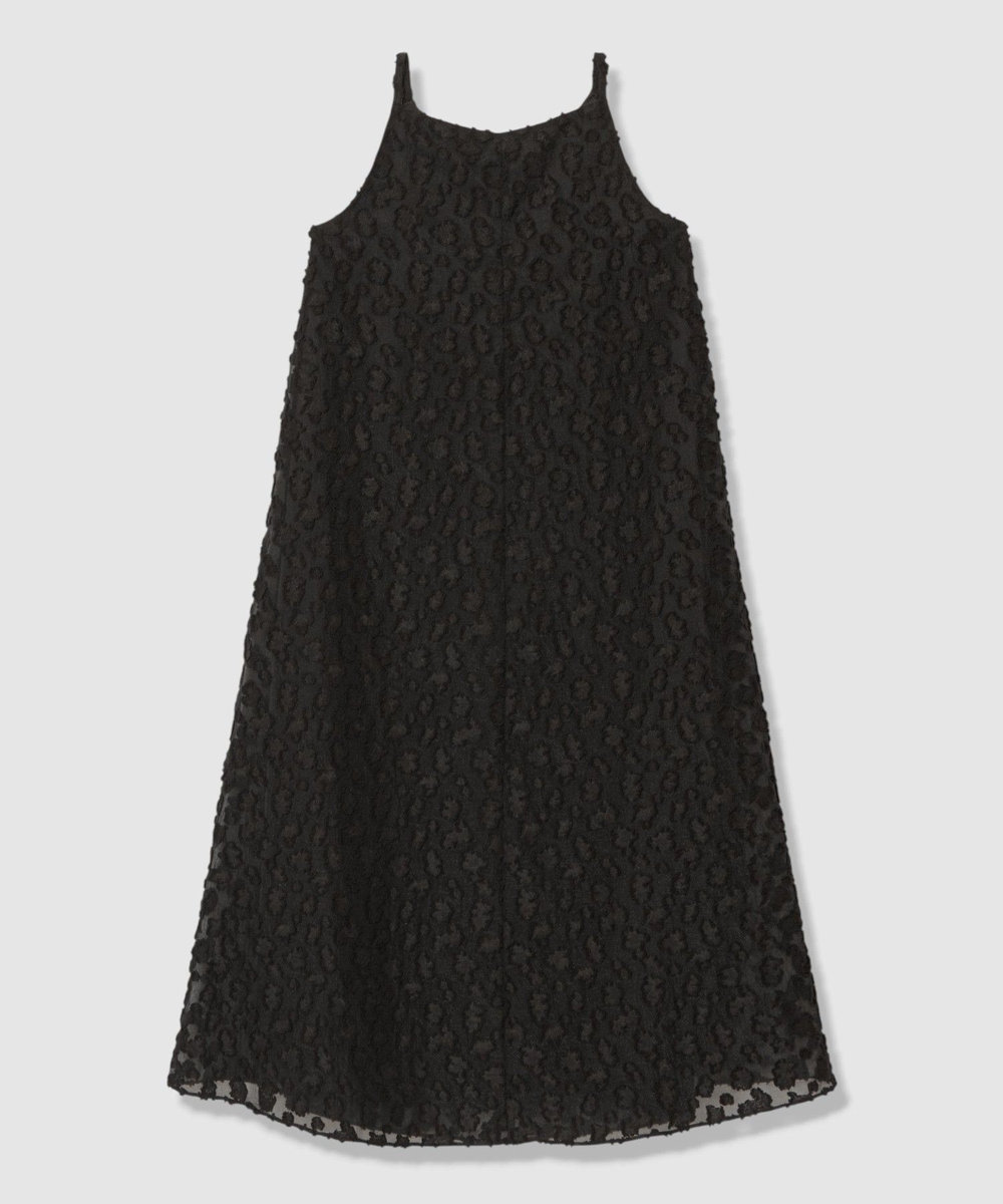allureville 【ATELIER Line】カットジャカードＶネックワンピース ブラック (95)