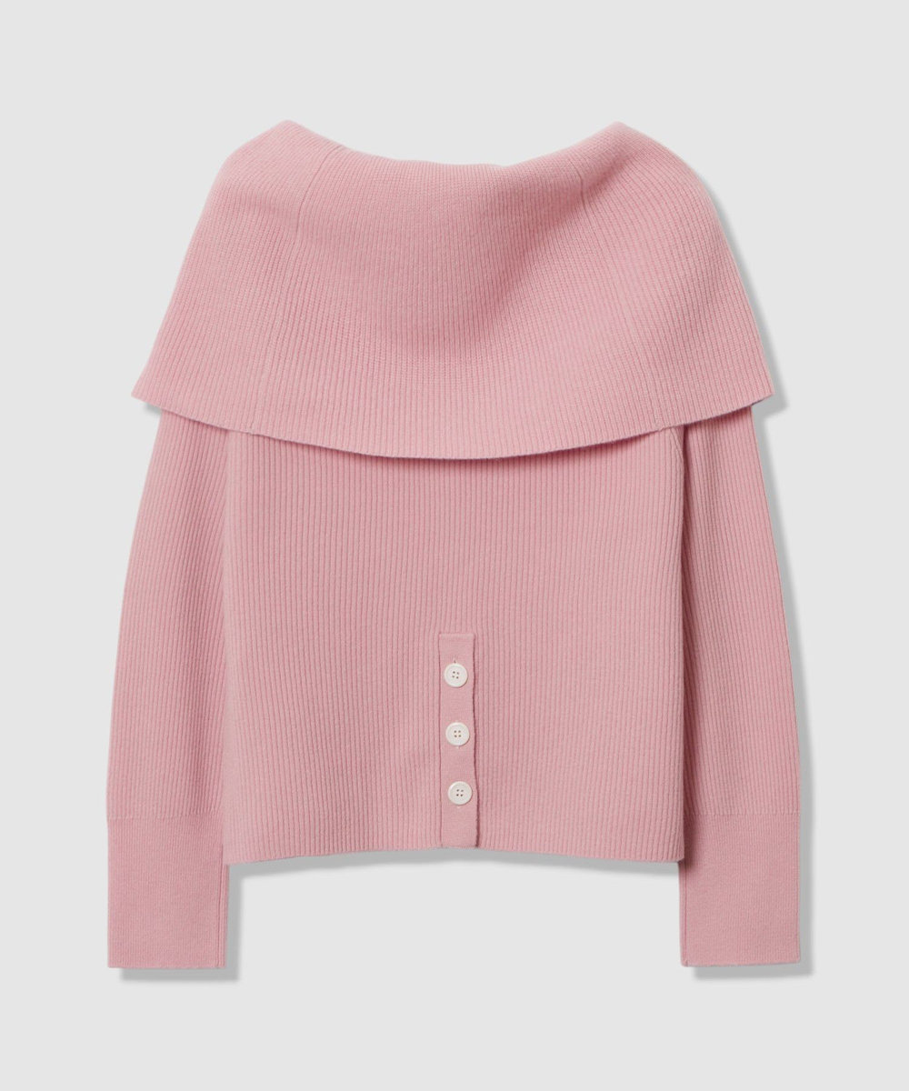 allureville ビッグカラー2WAYネックプルオーバー ライトピンク (42)