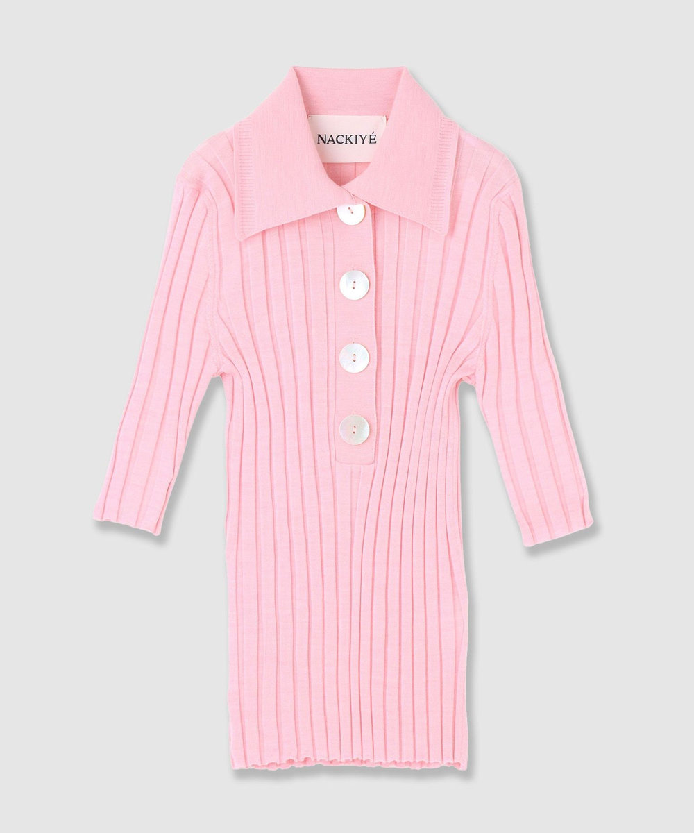 buying 【NACKIYE(ナキエ)】 SUGARMAN KNIT POLO ライトピンク (42)