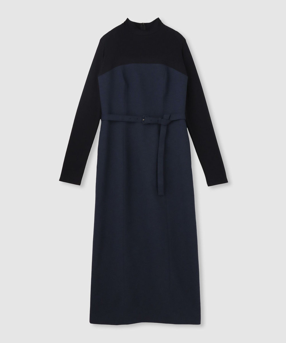 allureville スラブオックステレココンビワンピース ネイビー (65)