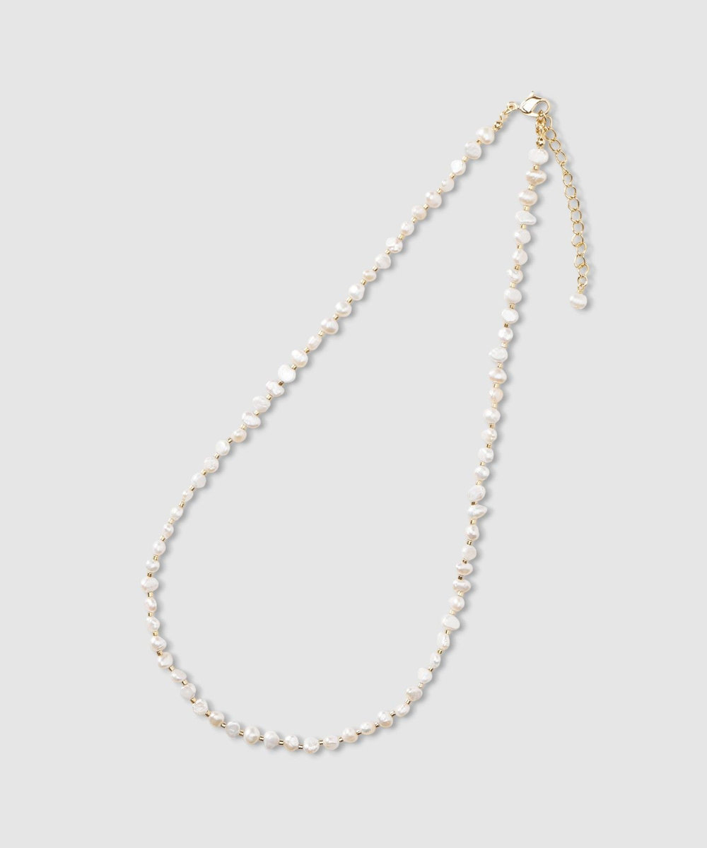 allureville ビーズコンビ淡水パールネックレス オフホワイト (02)