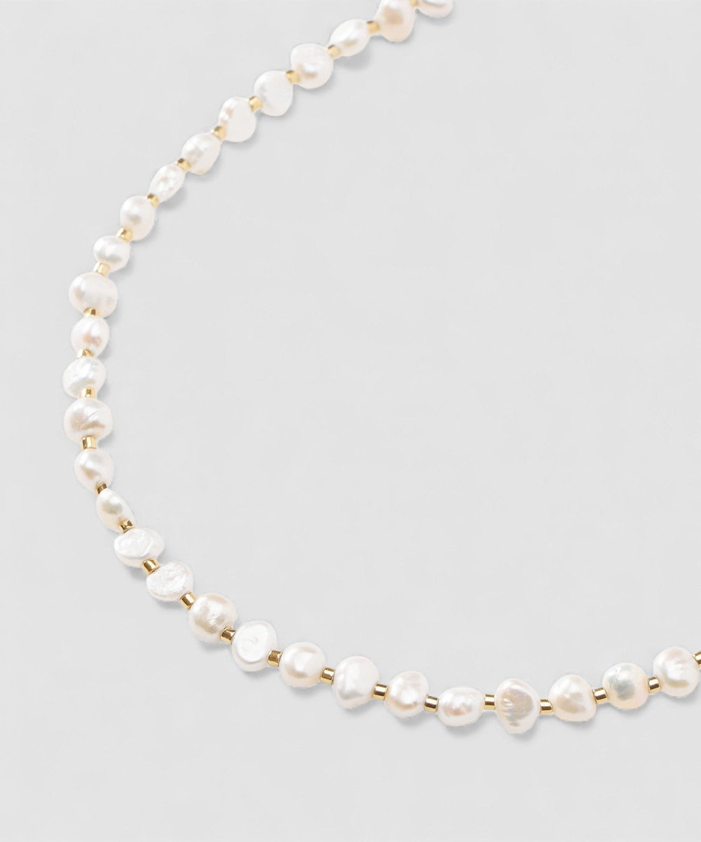 allureville ビーズコンビ淡水パールネックレス オフホワイト (02)