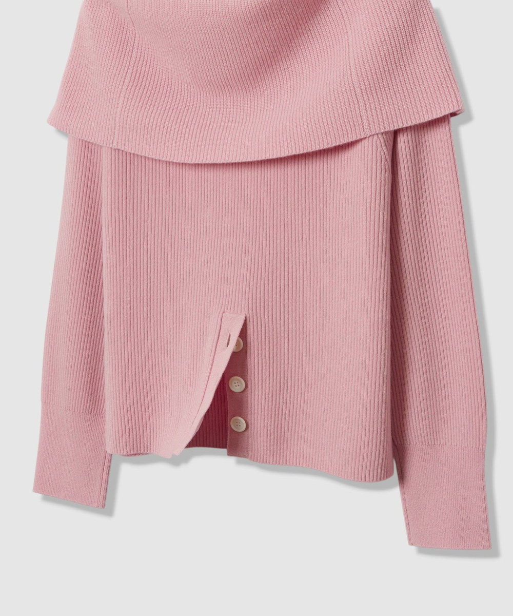 allureville ビッグカラー2WAYネックプルオーバー ライトピンク (42)