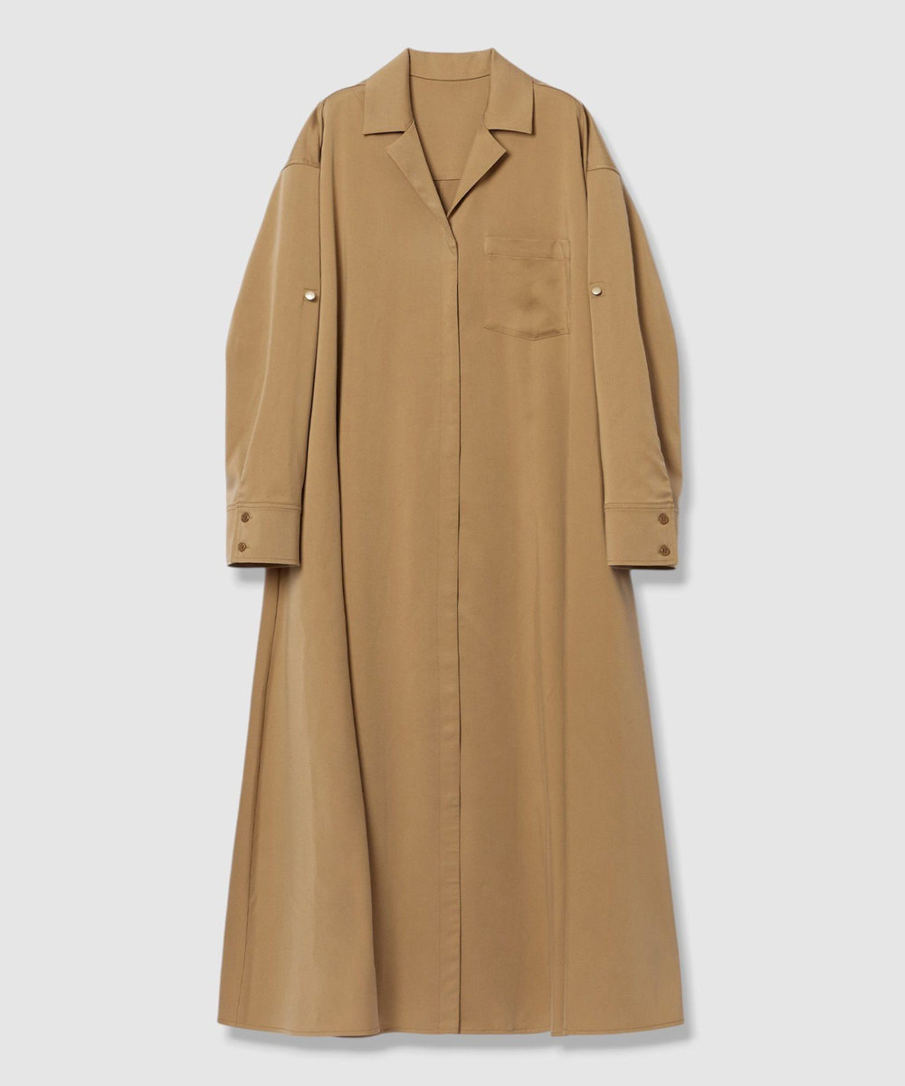 allureville フィブリルストレッチシャツワンピース キャメル (84)