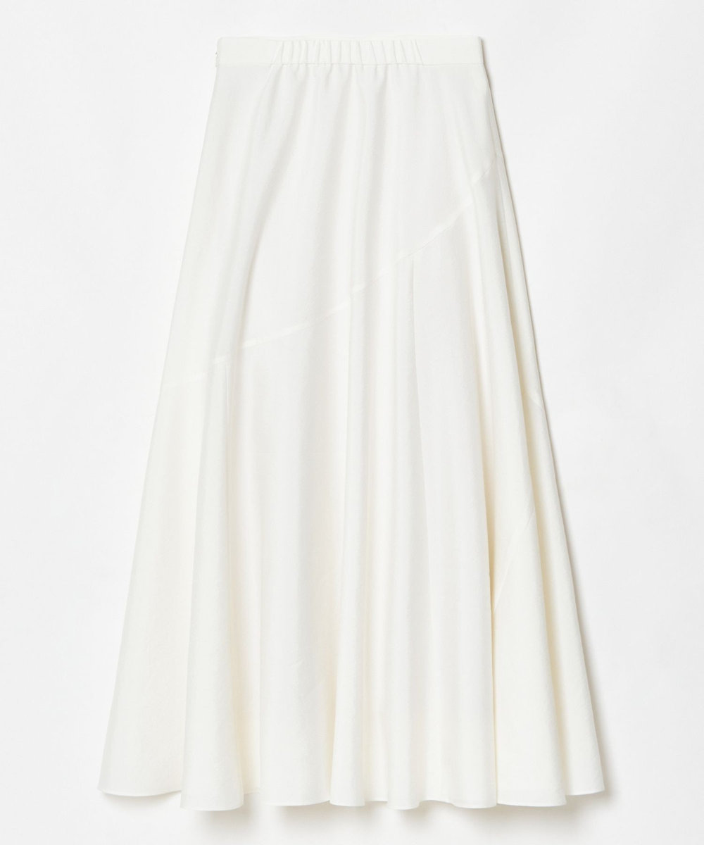 allureville オーガンジー切替フレアスカート アイボリー (04)