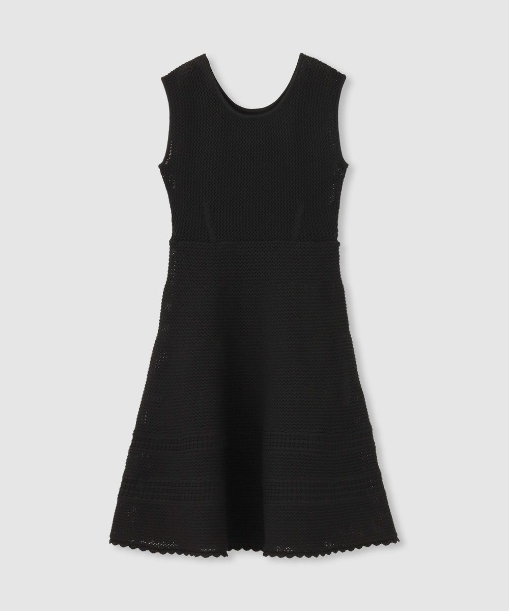 LOULOU WILLOUGHBY メッシュクロッシェミニワンピース ブラック (95)