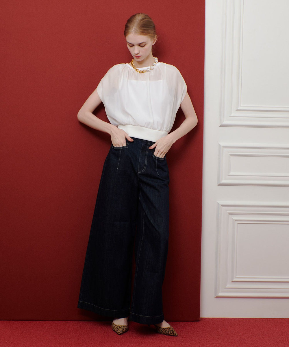 LOULOU WILLOUGHBY ◇【LOULOU WILLOUGHBY】デニムバギーパンツ インディゴ (66)